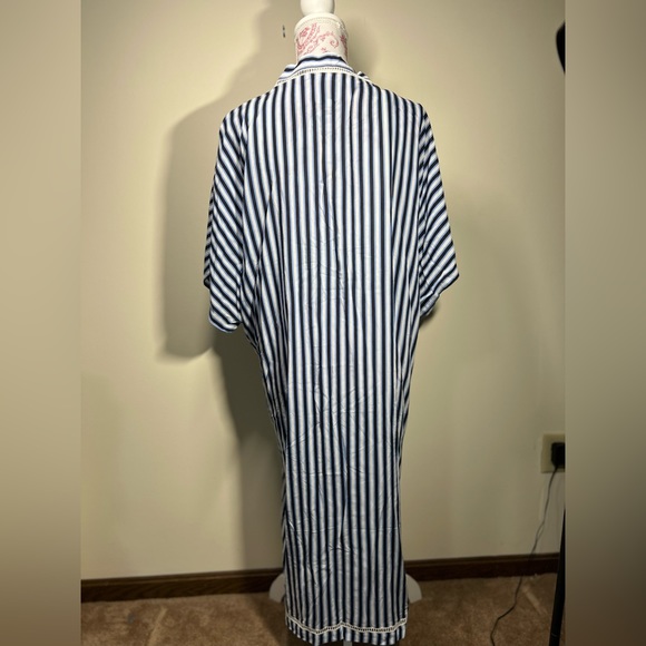 PLUSH Revolve Striped Print Open Kimono Robe Cardigan and Crop Top Small NEW - Picture 3 of 7